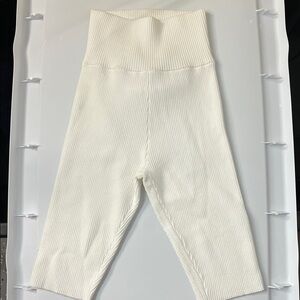 525 America Ribbed White Biker Shorts size XS NWT